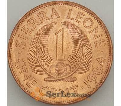 Монета Сьерра-Леоне 1 цент 1964 КМ17 UNC (J05.19) арт. 18616