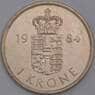 Дания 1 крона 1984 КМ862 AU арт. 43955
