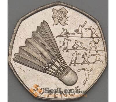 Монета Великобритания 50 пенсов 2011 Бадминтон (n17.19) арт. 20035