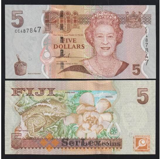 Фиджи 5 долларов 2007 P110а UNC арт. 52069