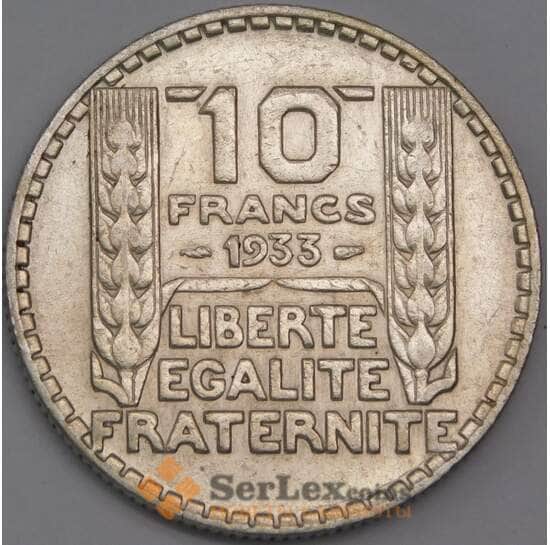 Франция 10 франков 1933 КМ878 XF арт. 40618