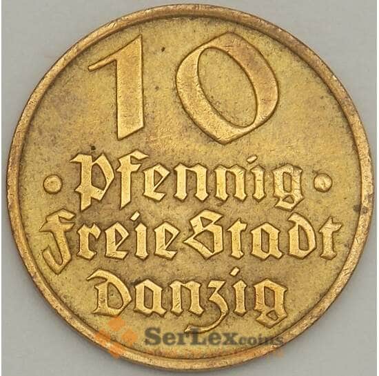 Данциг 10 пфеннигов 1932 КМ152 aUNC (n17.19) арт. 21603