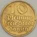 Монета Данциг 10 пфеннигов 1932 КМ152 aUNC (n17.19) арт. 21603
