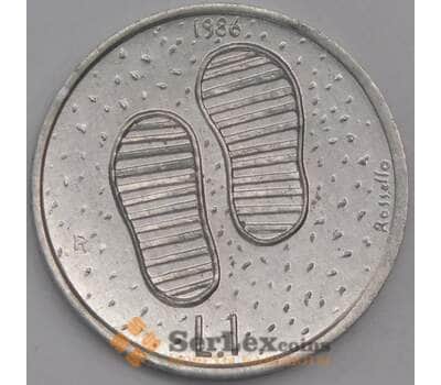 Сан-Марино 1 лира 1986 КМ187 UNC Эволюция технологий арт. 41510