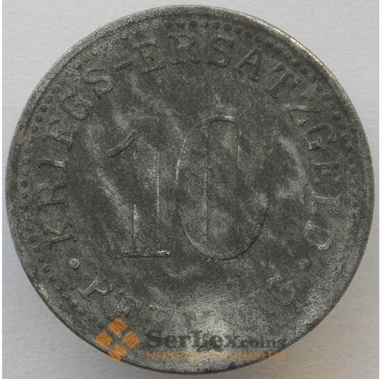 Германия Нотгельд 10 пфеннигов Цинк Крефельд (J05.19) арт. 16001