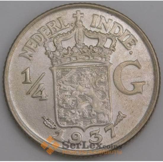 Нидерландская Восточная Индия 1/4 гульдена 1937 КМ319 UNC арт. 46213