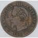 Франция монета 2 сантима 1862 K КМ796 F арт. 45796