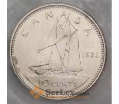 Монета Канада 10 центов 1982 КМ77 BU наборная арт. 38805