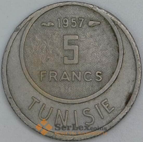 Тунис 5 франков 1957 КМ277 VF арт. 55280