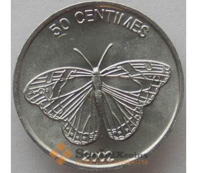 Монета Конго 50 сантимов 2002 КМ80 UNC (J05.19) арт. 15466