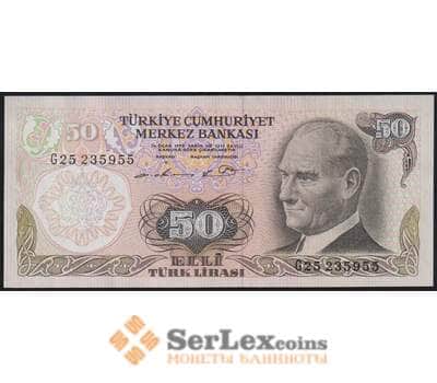 Турция 50 лир 1970 (1976) Р188(1-1) UNC арт. 50901