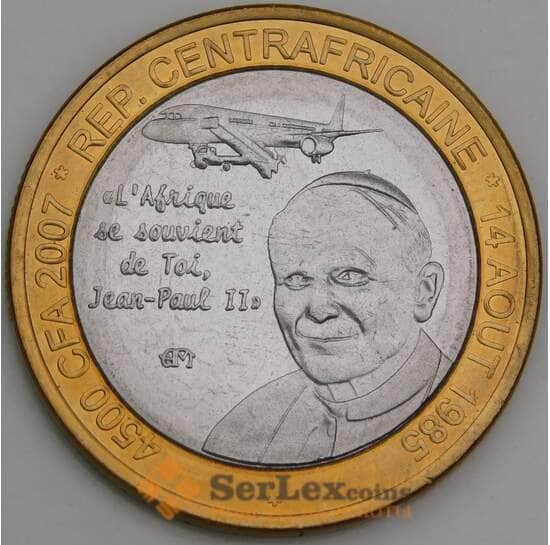 Центрально-Африканская республика 4500 франков 2007 UNC  арт. 21544