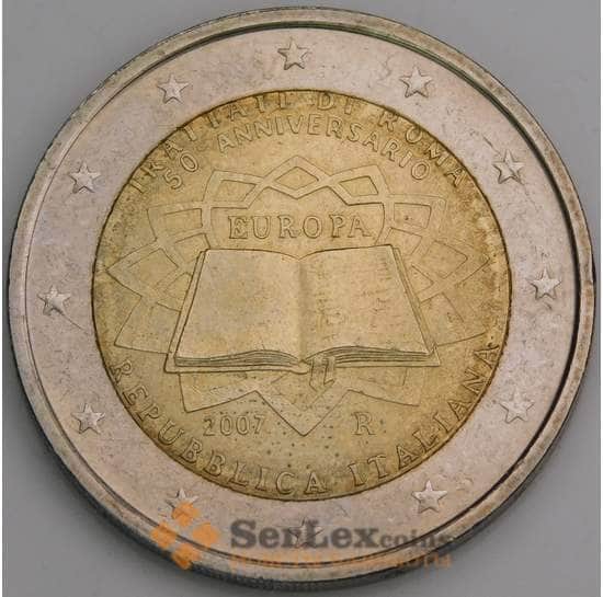 Италия монета 2 евро 2007 КМ311 Римский договор UNC арт. 46724
