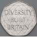 Монета Великобритания 50 пенсов 2020 UNC Британское Многообразие Единение арт. 26619