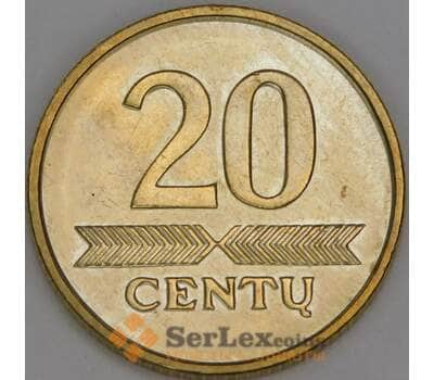 Литва 20 центов 2007 КМ107 UNC арт. 53339
