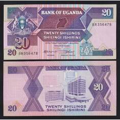Уганда 20 шиллингов 1988 Р29b UNC арт. 55931