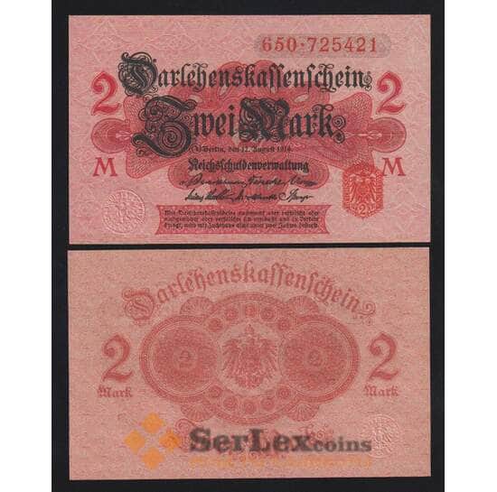 Германия 2 марок 1914 Р54 UNC арт. 53981
