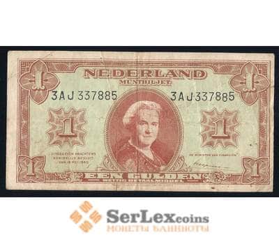 Банкнота Нидерланды 1 гульден 1945 Р70 VF-  арт. 40371