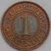Маврикий 1 цент 1975 КМ31 AU арт. 40871
