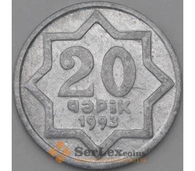 Монета Азербайджан 20 гяпиков 1993 КМ3а aUNC арт. 22149