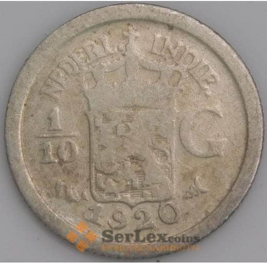 Нидерландская Восточная Индия 1/10 гульдена 1920 КМ311 VG арт. 46246