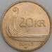 Норвегия монета 20 крон 2003 КМ453 XF арт. 47235
