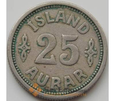 Монета Исландия 25 эйре 1923 КМ2 VF- арт. 7375