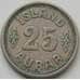 Монета Исландия 25 эйре 1923 КМ2 VF- арт. 7375