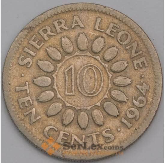 Сьерра-Леоне монета 10 центов 1964 КМ19 F арт. 43049
