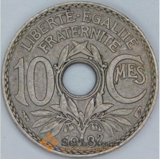 Франция 10 сантимов 1932 КМ866a VF арт. 57031