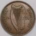 Монета Ирландия 1/2 пенни 1928 КМ2 XF арт. 40520