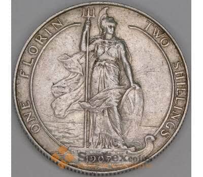 Великобритания 2 шиллинга флорин 1907 КМ801 XF арт. 53129