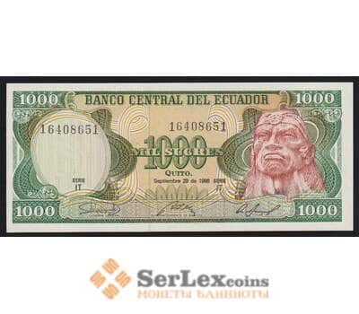 Эквадор 1000 сукре 1986 Р125а(8) UNC арт. 53920