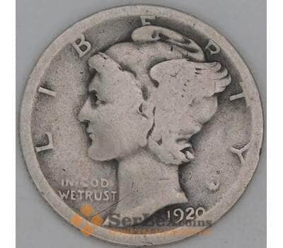 США дайм 10 центов 1920  КМ140 VG арт. 53773