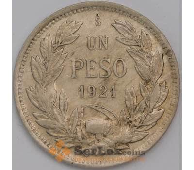 Монета Чили 1 песо 1921 КМ152.5 VF арт. 39589