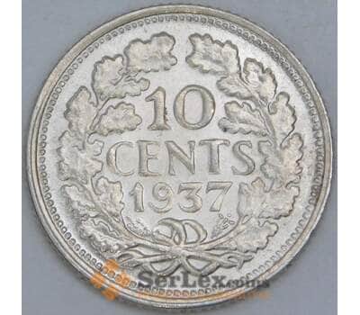 Нидерланды 10 центов 1937 КМ163 UNC арт. 56813