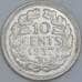 Нидерланды 10 центов 1937 КМ163 UNC арт. 56813