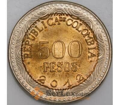 Колумбия монета 500 песо 2012 КМ298 aUNC фауна арт. 45278