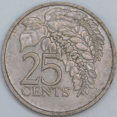 Тринидад и Тобаго 25 центов 1977 КМ32 XF арт. 57547 Тринидад и Тобаго 25 центов 1977 КМ32 XF арт. 57547