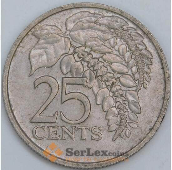 Тринидад и Тобаго 25 центов 1977 КМ32 XF арт. 57547