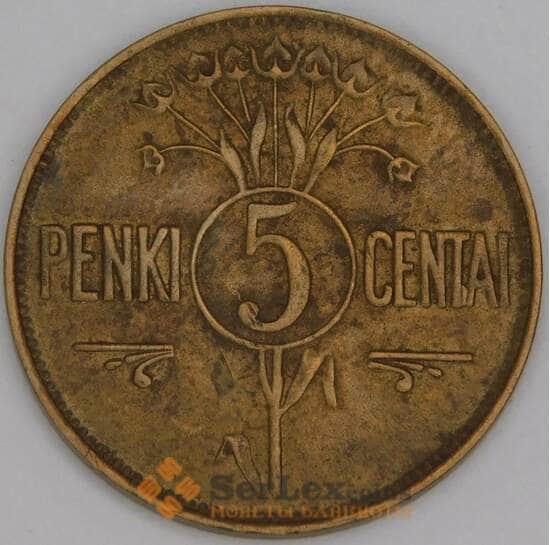 Литва 5 центов 1925 КМ72 VF арт. 53321