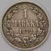 Монета Русская Финляндия 1 марка 1872 КМ3.2 арт. 36672