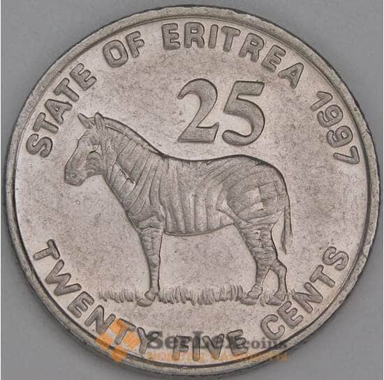 Эритрея 25 центов 1997 КМ46 XF арт. 54813