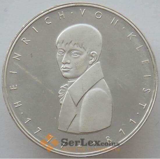 Германия 5 марок 1977 КМ146 Proof Серебро Генрих фон Клейст (J05.19)  арт. 15924
