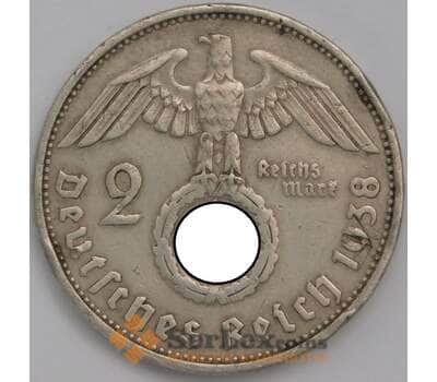 Монета Германия 2 марки 1938 A КМ487 VF арт. 39782