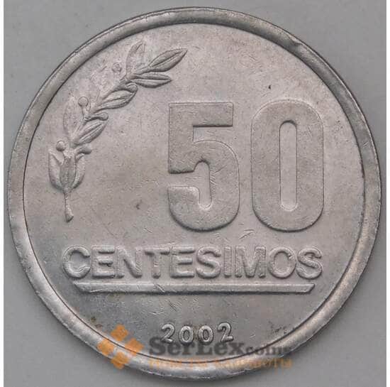 Уругвай 50 сентесимо 2002 КМ106 арт. 30567