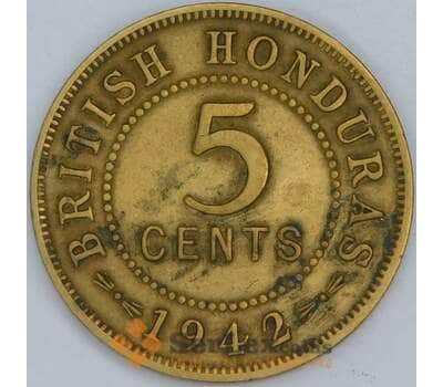Гондурас Британский 5 центов 1942 КМ22а VF арт. 57197