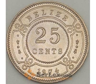 Монета Белиз 25 центов 1974 КМ36 UNC (J05.19) арт. 18183