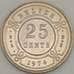 Монета Белиз 25 центов 1974 КМ36 UNC (J05.19) арт. 18183