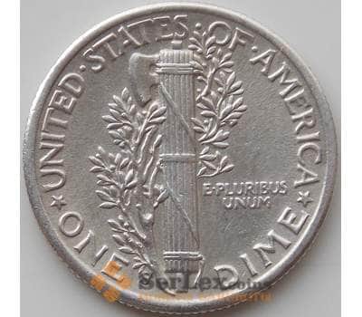 Монета США дайм 10 центов 1943 КМ140 XF арт. 12347
